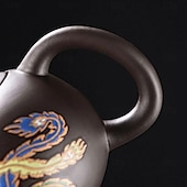 cheap Drinkware-Color-Changing Teapot Set Dragon &amp; Phoenix Zisha Chinese Loong Gift - Heat Sensitive Kung Fu Tea Set with Teapot and Cups, Business Gift