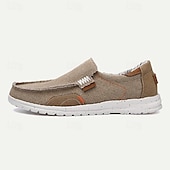 levne Pánské nazouváky a mokasíny-pánské ležérní slip-on plátěné mokasíny s polstrovanou podrážkou - lehké a pohodlné boty pro každodenní nošení