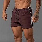 Недорогие Беговые шорты-Муж. Шорты для бега Шорты для занятий в спортивном зале Толстовки Карман Кулиска Эластичный пояс Шорты на открытом воздухе Для занятий спортом Атлетический Быстровысыхающий Легкость Мягкий