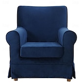 abordables Funda de sofá-Funda de Sillón de Terciopelo Color Sólido Acolchada