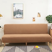 economico Copertura del divano futon-Copridivano letto senza braccioli in tessuto jacquard 3 diverse dimensioni fodere per decorazioni per divano in velluto di mais protezione elasticizzata copripanca elastico