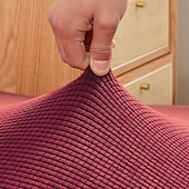 baratos Capa de cadeira-capa de cadeira de jantar resistente à água tecido de lã polar para capa de cadeira de sala de jantar capas elásticas capas de assento de cadeira