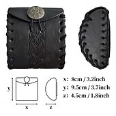 abordables Accesorios y más-Punk y gótico Medieval siglo 17 bolsa Bolsa de cinturón Bolsa de dados caballero celta élfico Hombre Mujer Unisexo Celta Vikingo Carnaval Mascarada Víspera de Todos los Santos Mascarada Adulto Maleta