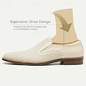 preiswerte Loafer aus hochwertigem Leder-Beige Loafer aus perforiertem Leder für Herren, Slipper aus hochwertigem Rindsleder – atmungsaktives und stilvolles Schuhwerk für formelle und legere Anlässe