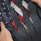  4. Juli 2026 250. Gedenktag Herren Patriotische Patriot 3D Druck US Flagge Veteran Schnürsenkel Kurzarm T-Shirt Lässig Sport