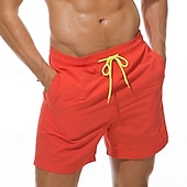 baratos shorts de natação masculinos-Homens Bermuda de Surf Shorts de Natação Calção Justo de Natação Com Cordão Cintura elástica Tecido Conforto Secagem Rápida Curto Feriado Praia Final de semana Moda Casual Azul Céu Preto