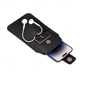 abordables bolsa de telefono universal-Funda con bucle para teléfono móvil para hombre, cinturón, bolso de cintura, accesorios, bolso de cuero pu, billetera para teléfono, cinturón vintage, funda protectora para teléfono móvil