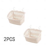 economico Organizzazione spazi-Cestino da appendere in plastica con gancio girevole da 2 pezzi: contenitore da doccia portatile per bagno, cucina e dormitorio, organizer salvaspazio