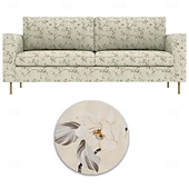 cheap Sofa Cover-100% Cotton 2-Seat 3-Seat Sofa Cover Floral Quilted Slipcovers  PARcover LITB PRIME cover
