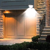 cheap Street Lights-68LED Solar Flood Lights Sensor Wall Lamp, Human Body Induction Waterproof Wall Intelligent Control, Waterproof Outdoor Triangle Floodlight for Home Garden Household Courtyard 1pc
