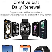 Χαμηλού Κόστους Smartwatch-696 P6 Εξυπνο ρολόι 1.96 inch Έξυπνο ρολόι Bluetooth ΗΚΓ + PPG Βηματόμετρο Υπενθύμιση Κλήσης Συμβατό με Android iOS Γυναικεία Άντρες Κλήσεις Hands-Free Υπενθύμιση Μηνύματος IP 67 Θήκη ρολογιού 40mm