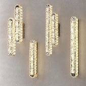 economico Luci da parete-applique da parete per interni a led luce a 3 colori 5/11 cm lampada da parete creativa di lusso ceystal moderno stile nordico soggiorno lampada da sfondo per tv semplice lampada da comodino camera da