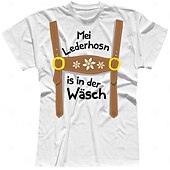 abordables Ropa Gráfica-T-Shirt Lederhosen Estampado bávaro Alemán Camiseta Clásico Estilo callejero para Hombre Unisexo Adulto Estampado en caliente  para Carnaval Cerveza Oktoberfest Fiesta Casual Diario