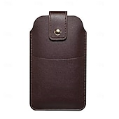 abordables sac de téléphone universel-Hommes téléphone portable boucle étui ceinture taille sac accessoires pu cuir sac à main téléphone portefeuille vintage ceinture téléphone portable gaine de protection