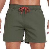 abordables shorts de baño para hombre-Hombre Pantalones de Surf Pantalones de Natación Boxers de Natación Correa Cintura elástica Plano Comodidad Secado rápido Corto Festivos Playa Fin de semana Moda Casual Azul cielo Sandía Roja