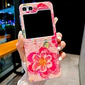 cheap Samsung Cases-Phone Case For Samsung Galaxy Z Flip 6 Z Flip 5 Back Cover Ultra Thin Shockproof Flower Floral TPU