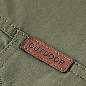 economico camicie western da uomo-Per uomo Tinta unica Camicia da lavoro Camicia Western Camicia cargo Manica Corta Casual Pantaloni Tattici Vacanza Quotidiano Uscire Estate Collo ripiegato Bavero Tasca Verde militare Bianco sporco