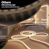 abordables Lampes néon led-1m 2m 3m Bandes Lumineuses LED Flexibles 120 LED Blanc Chaud Bandes lumineuses LED USB Alimenté par USB port