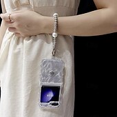 お買い得  サムスン用ケース-電話 ケース 用途 サムスンのギャラクシー Zフリップ6 Z Flip 5 Z Flip 4 Z Flip 3 バックカバー リストストラップ付き 耐衝撃 TPU