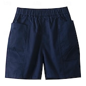economico Pantaloni per bambini-Bambino Da ragazzo Pantaloncini Tinta unica Asciugatura rapida Morbido Comfort Corti Esterno Sportivo Giornaliero Verde militare Blu marino
