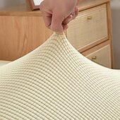 baratos Capa de cadeira-capa de cadeira de jantar resistente à água tecido de lã polar para capa de cadeira de sala de jantar capas elásticas capas de assento de cadeira