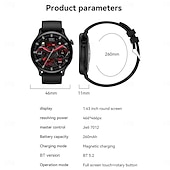 Χαμηλού Κόστους Smartwatch-Έξυπνο ρολόι hk85 1.43 amoled bt call nfc παρακολούθηση υγείας πάντα σε οθόνη παρακολούθηση αθλητικών έξυπνων ρολογιών γυμναστικής