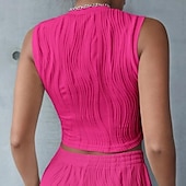 tanie Tank topy i topy na ramiączkach damskie-Koszulka na ramiączkach damska czarna biała kurzowa różowa prosta crop top codzienna moda z okrągłym dekoltem regularne dopasowanie S
