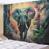 billiga djurgobelänger-målning färgrik elefant boho hängande gobeläng väggkonst stor gobeläng väggmålning dekor fotografi bakgrund filt gardin hem sovrum vardagsrum dekoration