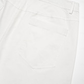 billiga Herrarnas Elite Shorts-Herr Kostymbyxor Dragkedja Ficka Ensfärgat Andningsfunktion Knelängd Formell Bröllop Fest Elegant och modernt Formell Vit Marinblå Microelastisk