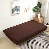 economico Copertura del divano futon-Copridivano letto senza braccioli in tessuto jacquard 3 diverse dimensioni fodere per decorazioni per divano in velluto di mais protezione elasticizzata copripanca elastico