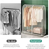 halpa Vaatepussi ja kansi-kirkas vaatehyllyn päällinen pölytiivis vaatehyllyn päällinen vetoketjulla vaatteiden ripustushyllyn kansi vaatteiden säilytyssuoja vedenpitävä