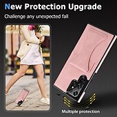 cheap Samsung Cases-Phone Case For Samsung Galaxy S24 Ultra Plus S23 S22 S21 S20 Plus Ultra A55 A35 A25 A15 5G A73 A53 A33 A23 A13 A72 A52 A32 A22 A12 S25 Ultra Back Cover with Stand Holder Card Slot Shockproof Retro