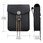 baratos Acessórios e mais-Punk e gótico Medieval Século XVII saco bolsa de cinto saco de dados Ranger Elfo Homens Mulheres Unisexo Celta Viking Fantasia Carnaval Baile de Máscaras dia das Bruxas Mascarilha Adulto Bolsa
