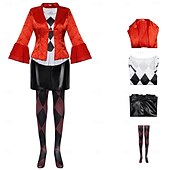 levne Dámské Kostýmy-Joker: Folie à Deux Joker 2 Harley Quinn Úbory Cosplay kostým Filmové kostýmy for Dámské Dospělí předvečer Všech svatých Karneval Výkon Párty