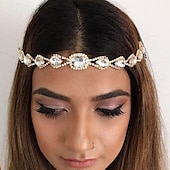 economico Accessori capelli per damigelle-Catena di testa Strass Matrimonio Spiaggia Classico Matrimonio Con Con diamantini Dettagli con cristalli Copricapo Copricapo