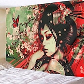 cheap Art Tapestries-Japanese Style Wall Tapestry Art Decor Blanket Curtain Hanging Home Bedroom Living Room Decoration Polyester
