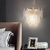 abordables Appliques murales d&#039;intérieur-appliques murales d&#039;intérieur à LED source de lumière 3 couleurs 30 cm 2 lumières Vienne spectre complet magnificence applique murale moderne métal verre e14 pour chambre salle de bain vanité salon