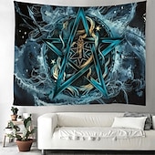 levne Nástěnné tapiserie-pentagram wicca wiccan pohanský psychedelický závěsný gobelín nástěnné umění velký gobelín nástěnná malba výzdoba fotografie pozadí přikrývka opona domácí ložnice dekorace obývacího pokoje