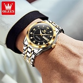 levne Quartz hodinky-OLEVS Muži Křemenný Módní Obchodní Wristwatch Svítící Kalendář Datum týden VODĚODOLNÝ Ocel Hodinky