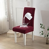 cheap Chair Cover-Water Resistant Elastic Dining Chair Cover for Dining Room Kitchen Wedding Hotel Banquet Restaurant Anti-dirty Seat Chair Covers