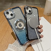 お買い得  iPhone用ケース-電話 ケース 用途 iPhone 16 iPhone 15 プロマックスプラス iPhone 14 13 12 11 Pro Max Plus バックカバー ワイヤレス充電をサポート ブリンブリングリッターシャイニー 耐衝撃 TPU 仕上げ
