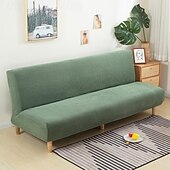 economico Copertura del divano futon-Copridivano letto senza braccioli in tessuto jacquard 3 diverse dimensioni fodere per decorazioni per divano in velluto di mais protezione elasticizzata copripanca elastico