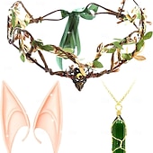 economico Accessori e altro-Floreale Medievale Rinascimento Copricapo Collana Orecchie Fiera del Ren Fata Elfico Per donna Fantasia Halloween Carnevale Mascherata Festa / Sera Adulti Altri Accessori
