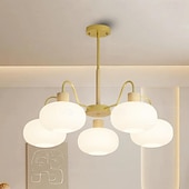 cheap Pendant Lights-LED Pendant Light 50/65/70/90cm 3/5/6/8-Light Milk Glass Sputnik Chandelier Mid Century Modern Semi Flush Mount Ceiling Light E27 Antique Hanging Lamp Nordic Metal Farmhouse Pendant Light Fixture for Living Room Bedroom 110-240V