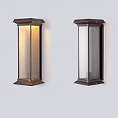 cheap Outdoor Wall Lights-LED Outdoor Wall Lights Warm White 22cm Single Head Coffee Gold 20W Rainproof Wall Mounted Lighting with Striped Acrylic Shade Porch Lights for House Garage Patio Lamp 110-240V