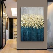 preiswerte Stillleben-Gemälde-abstrakte goldene Gemälde auf Leinwand, handgefertigt, reich strukturiertes Acrylgemälde, moderne Wandkunst, handgemaltes Kunstwerk, Folie, grünes Ölgemälde für Wohnzimmer, Büro, Wanddekoration,