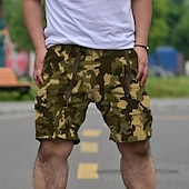 cheap Outdoor-Men&#039;s Tactical Shorts Cargo Shorts Shorts Buttons Drawstring Multi Pocket Plain Wearable Short Outdoor Daily Camping &amp; Hiking Fashion Classic Black White