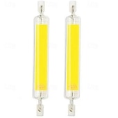 economico Tubo LED luminoso-led r7s tubo di vetro lampadina cob profondo dimmerabile senza sfarfallio 118mm ad alta potenza r7s lampada di mais j118 sostituire la luce alogena ac110v 220v paralumi