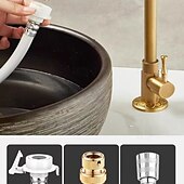 billige Baderomskraner-Vaskekran for baderom - Klassisk Antikk Messing Montere Utsiden Enkelt Håndtak Et HullBath Taps