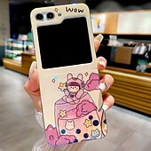 Недорогие Чехлы для Samsung-телефон Кейс для Назначение SSamsung Galaxy Z-флип 6 Z Flip 5 Кейс на заднюю панель Ультратонкий Защита от удара 3D в мультяшном стиле ТПУ